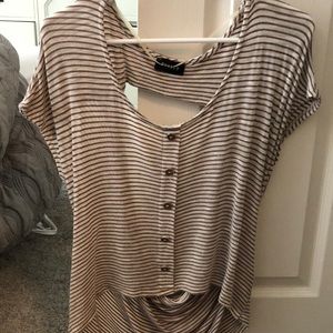 Short sleeve open back top